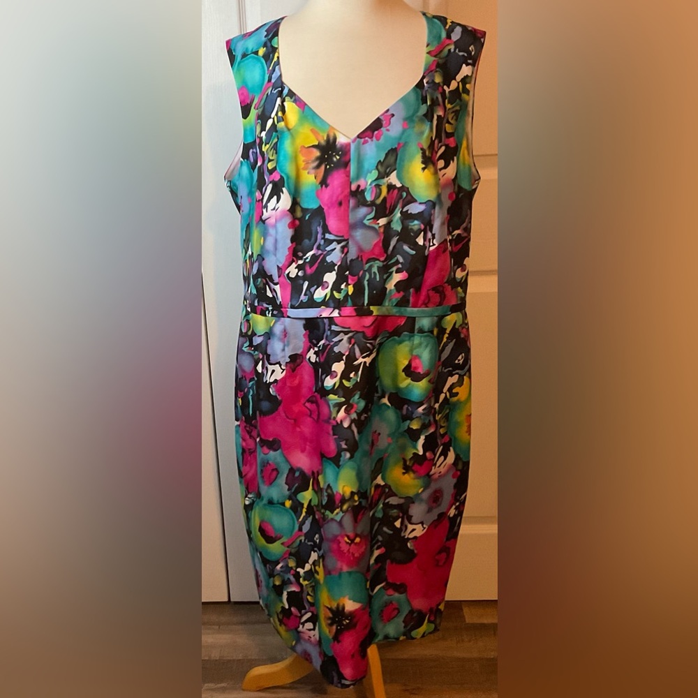 Black Label by Evan-Picone Floral Dress Size‎ 16